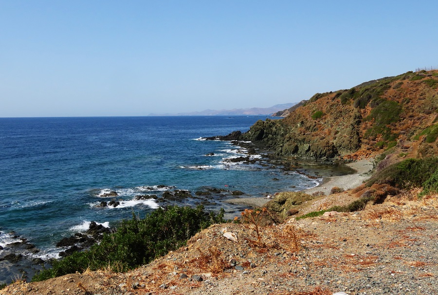 Agia Fokas coastline, Lesvos, Greece. Photo © Gina Nichol. 