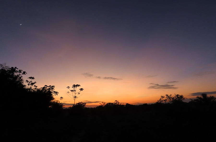 Sunrise at Barba Azul Lodge. Photo © Gina Nichol