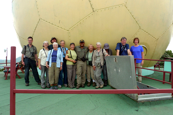 Sunrise Birding group on top of the Canopy Tower! 