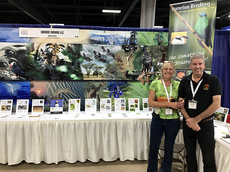 The Sunrise Birding stand at the American Birding Expo. 