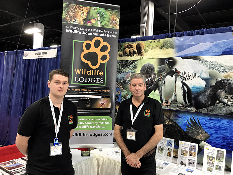The Wildlife Lodges team, sharing our stand.