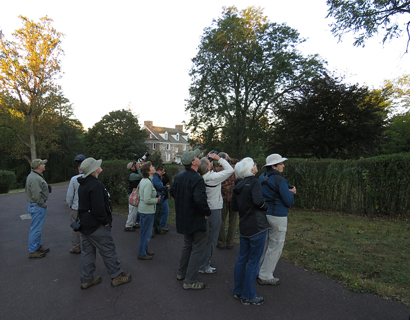 Birding at the John James Audubon Center at Mill Grove.There is Audubon's house in the background! 