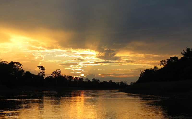 Amazon Sunset. Photo © Gina Nichol. 