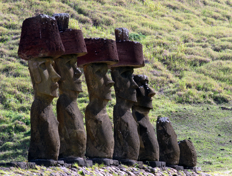 Ahu Nao-Nao at Anakena on Easter Island. Photo © Gina Nichol 