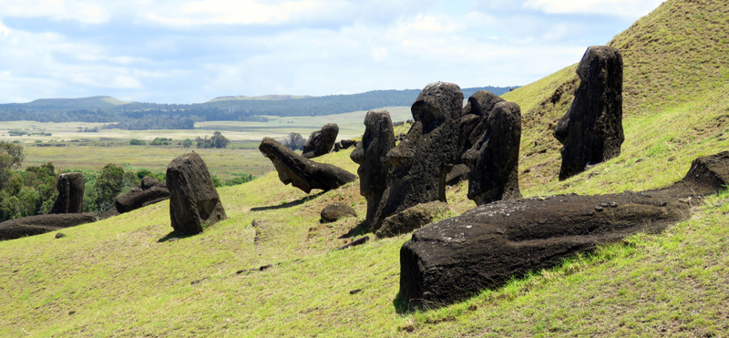 Rano Raraku, the quarry on Easter Island. Photo © Gina Nichol