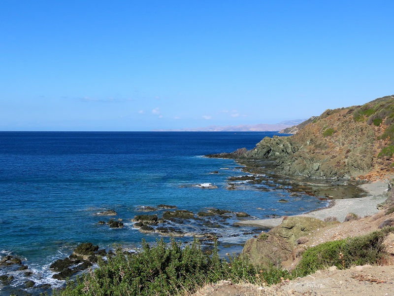 Agia Fokas coastline, Lesvos, Greece. Photo © Gina Nichol. 