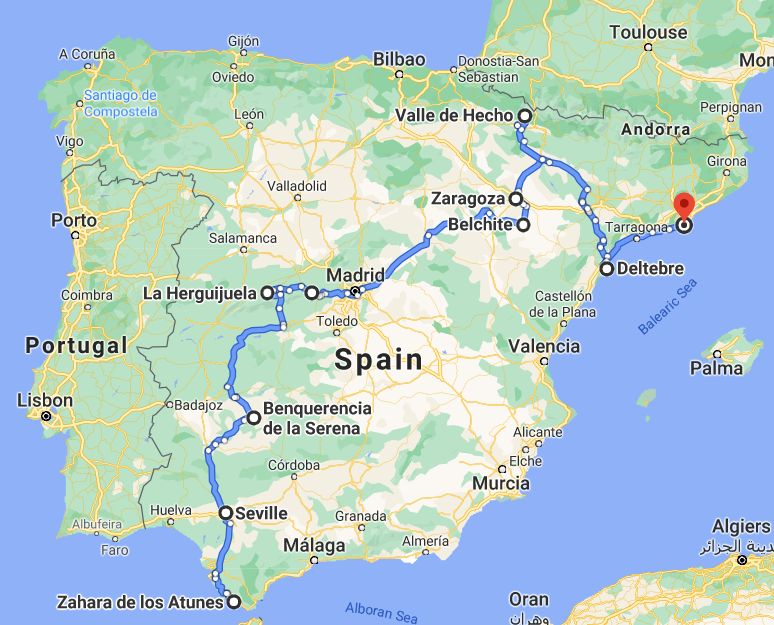 Spain Tour Map