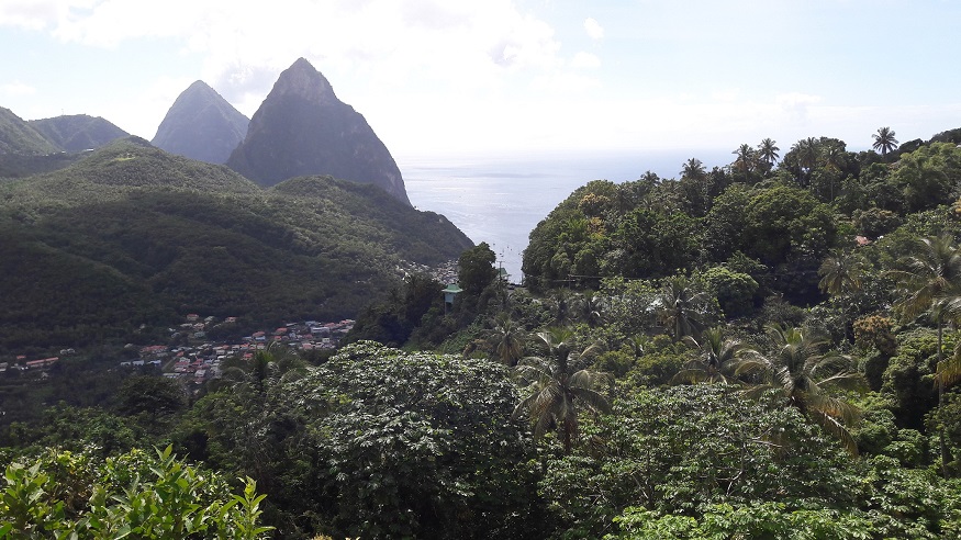 Les Pitons, St. Lucia by Ryan Chenery.