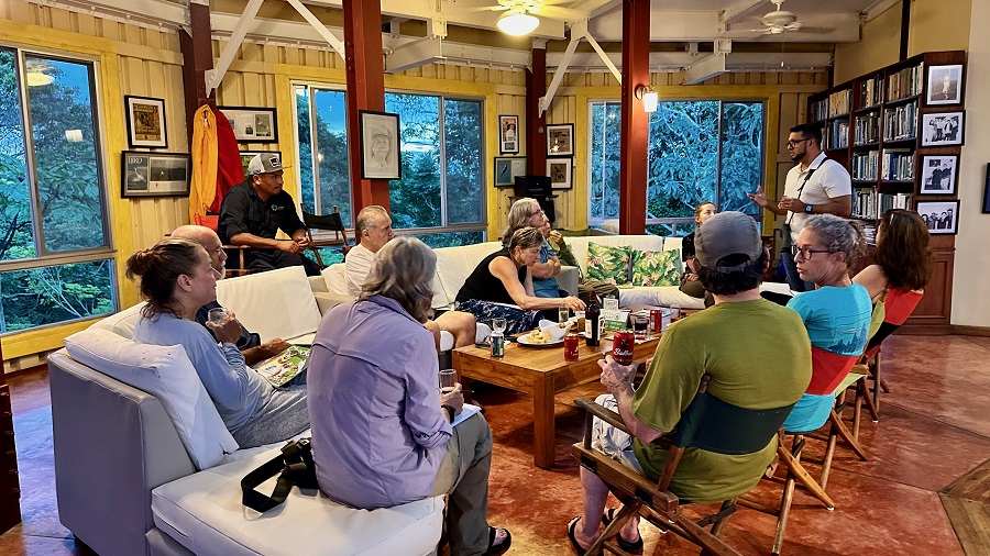 Carlos Bethancourt greets our group at the Canopy Tower (Photo: Diego Calderon Franco)