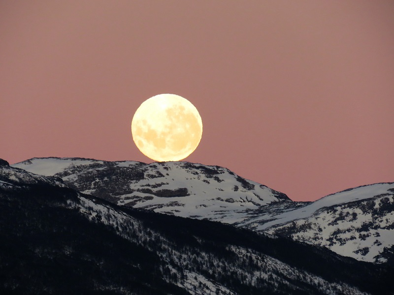 Harvest Moon at Torres del Paine. Photo by Gina Nichol. 