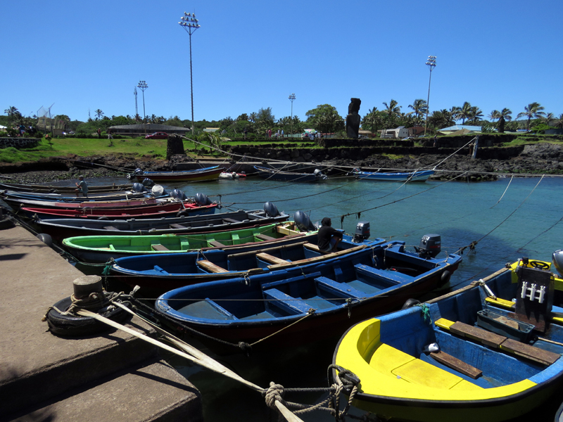 Hanga Roa harbor, Rapa Nui. Photo © Gina Nichol 