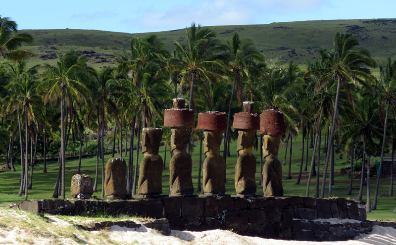 Ahu Nao-Nao at Anakena on Easter Island. Photo © Gina Nichol 