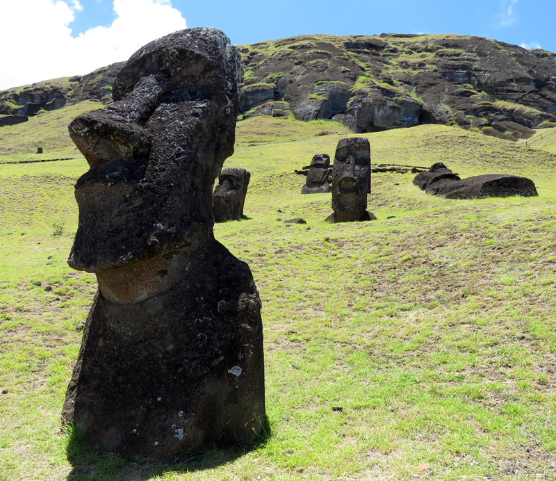 Rano Raraku, the quarry on Easter Island. Photo © Gina Nichol