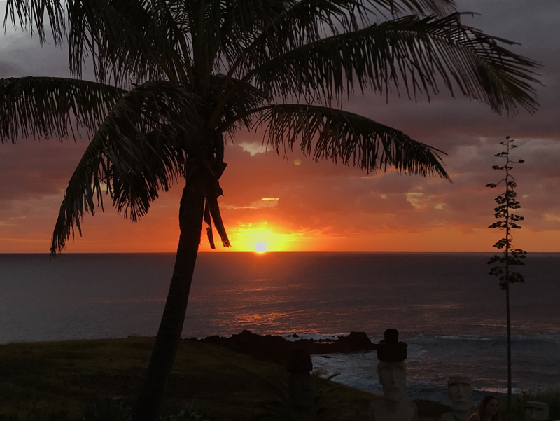 Rapa Nui Sunset. Photo by Gina Nichol.